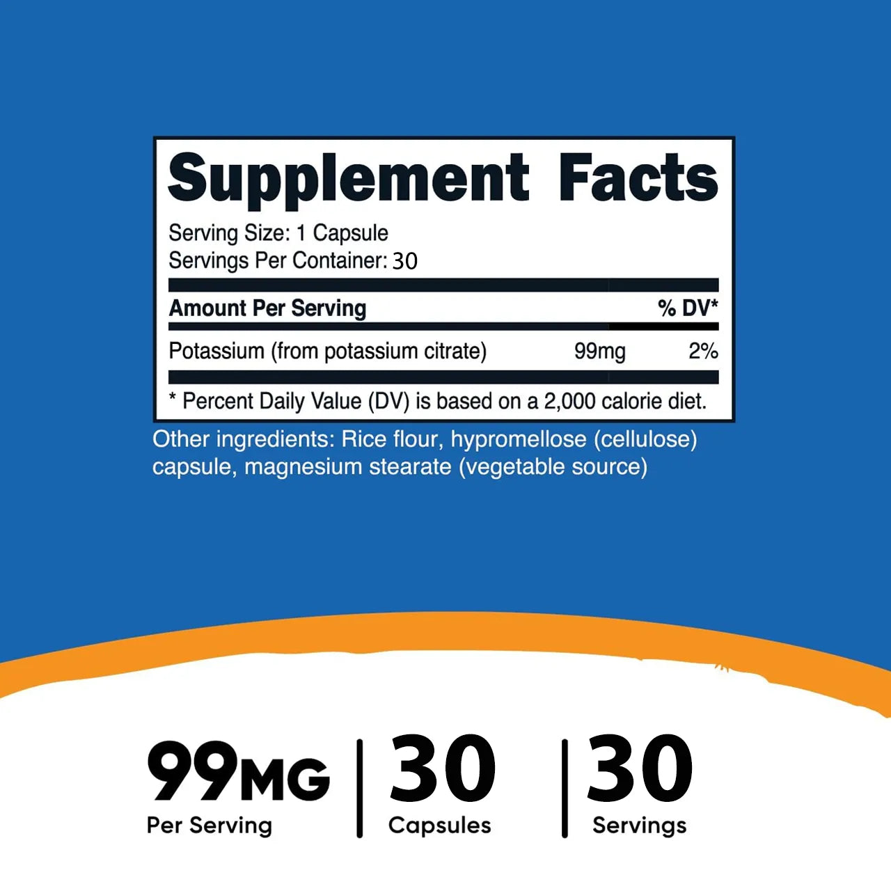 Potassium Citrate 99 mg 30 Capsules