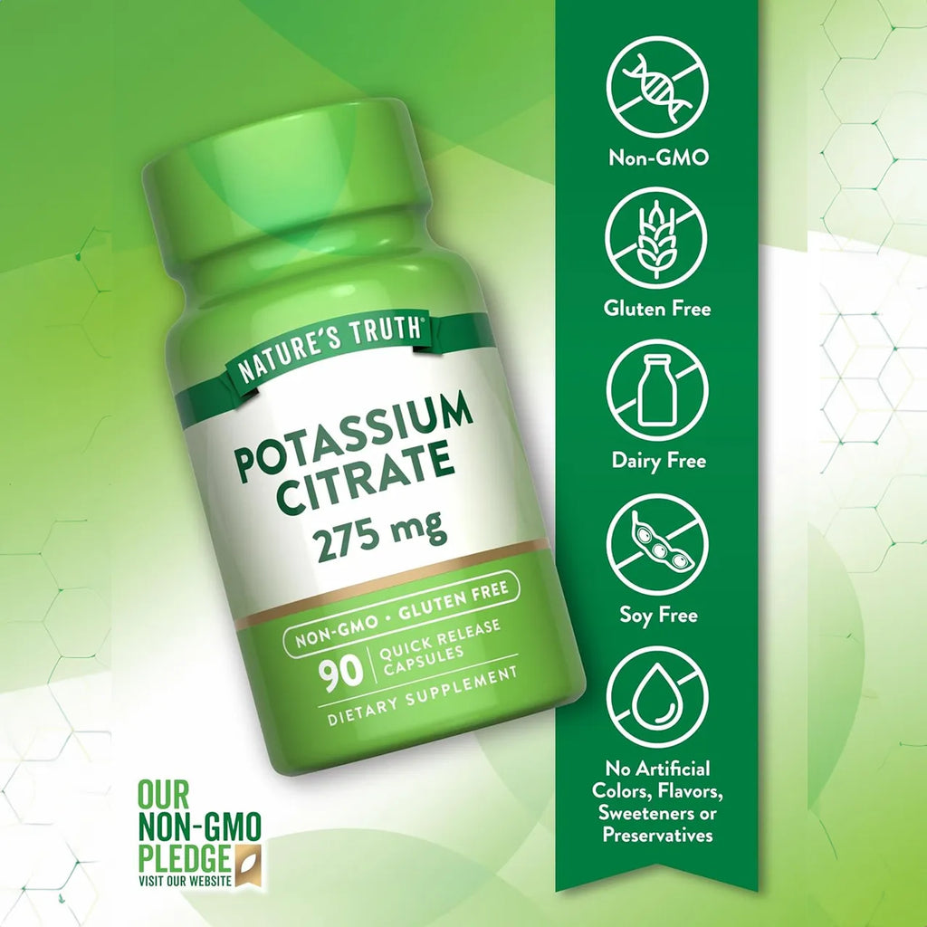 Potassium Citrate 275 mg 90 Capsules
