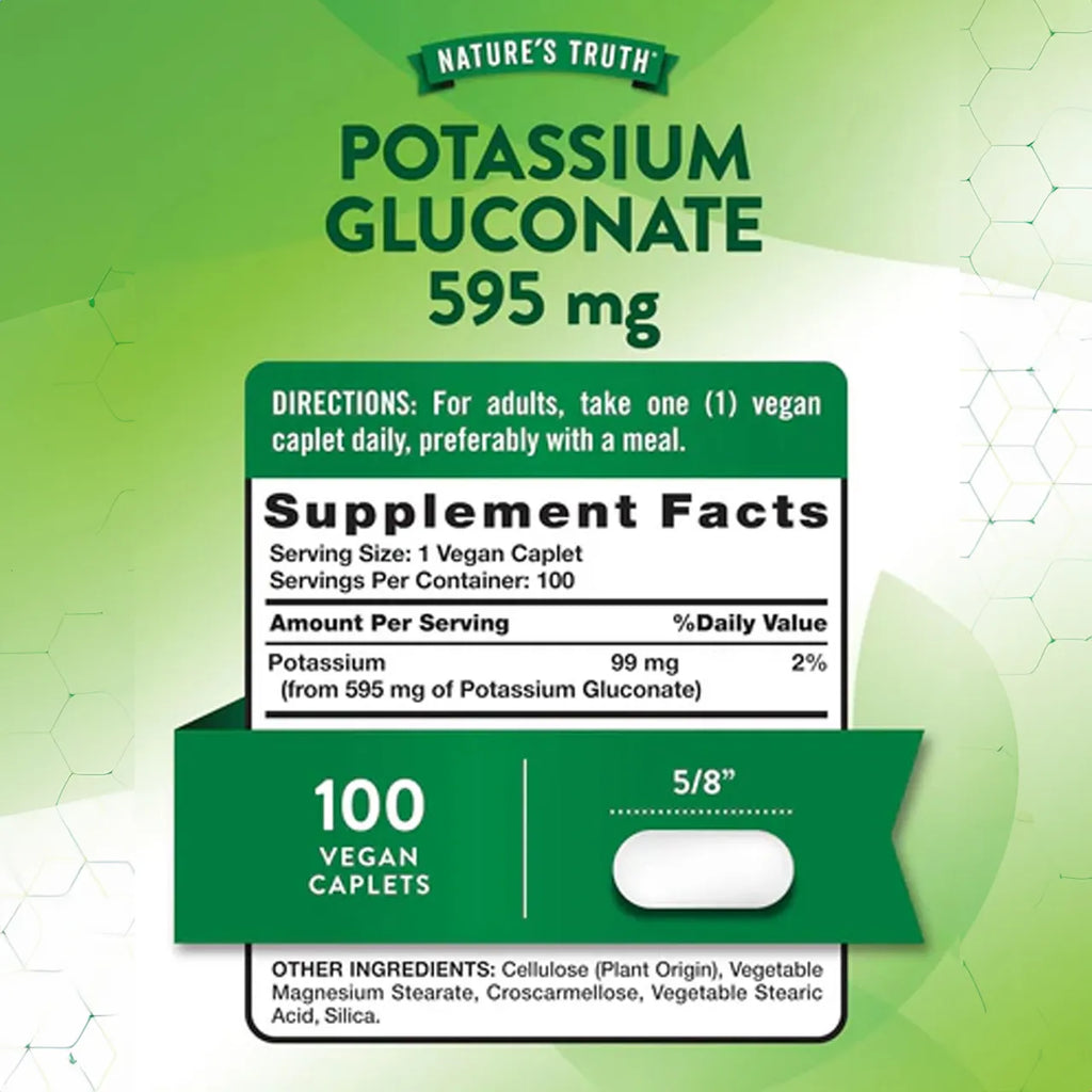 Potassium Gluconate 595 mg 100 Caplets
