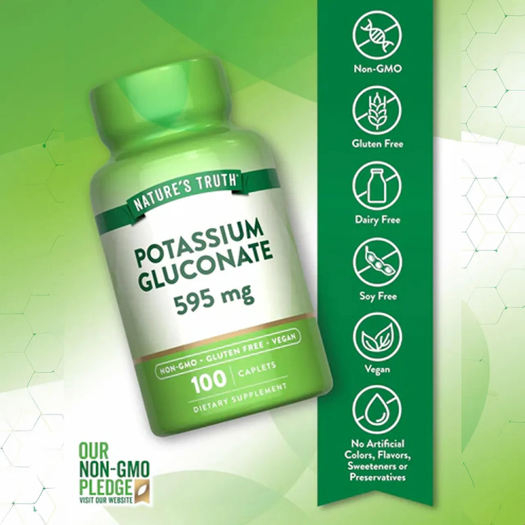 Potassium Gluconate 595 mg 100 Caplets