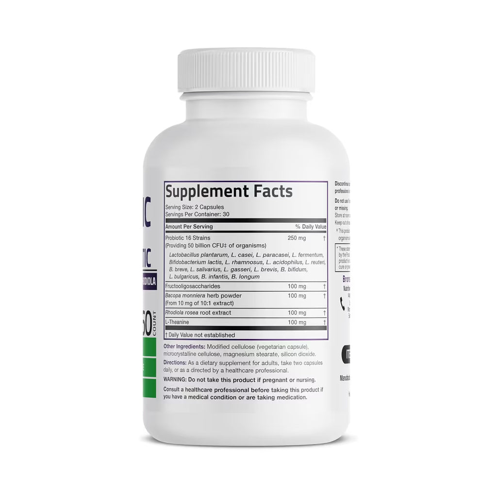 Brain and Mood Probiotic  50 Billion CFU,60 Vegetarian Capsules