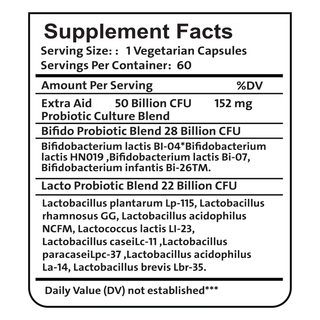 Probiotics 50 BILLION CFU 60 Capsules