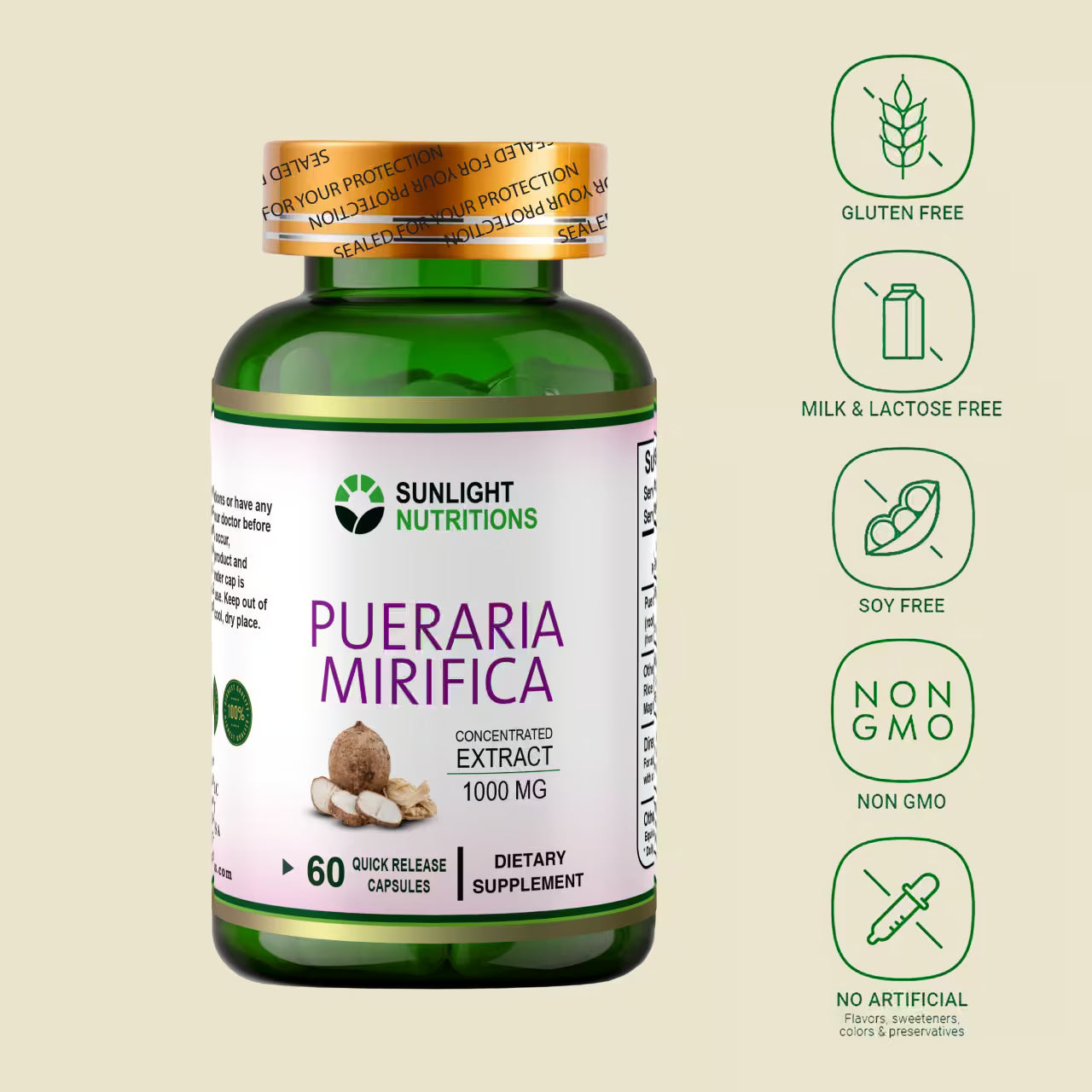 Pueraria Mirifica 1000 mg 60 Capsules
