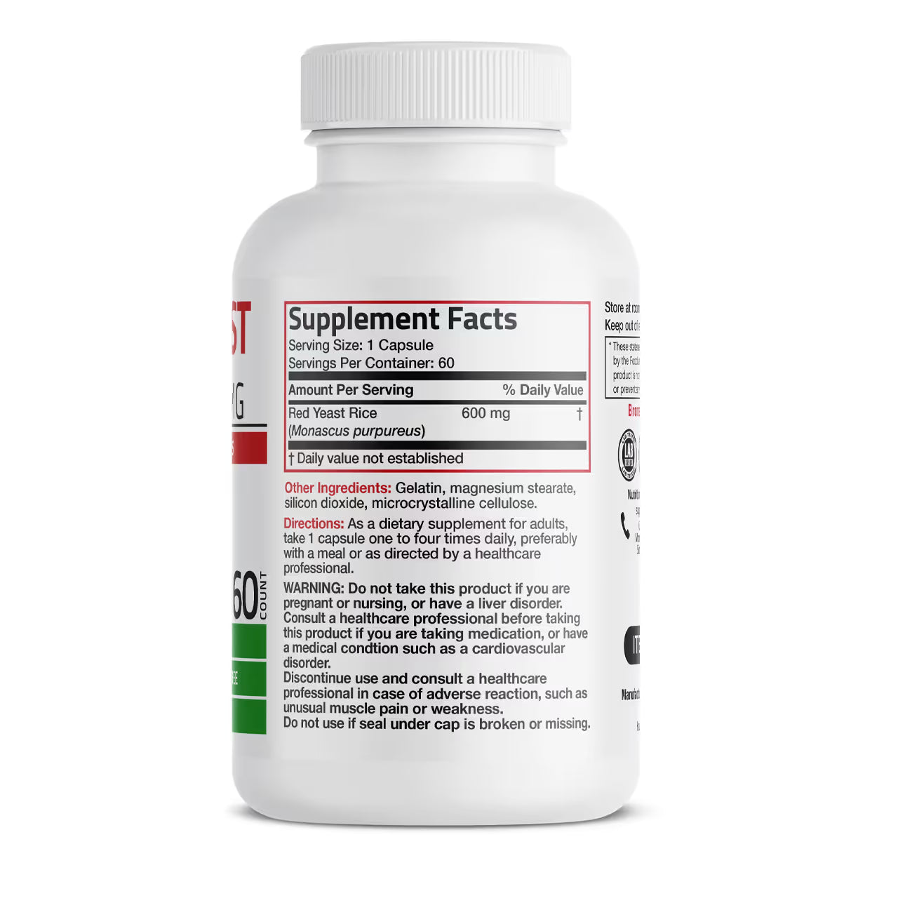 Red Yeast Rice 600 Mg 120 Capsules