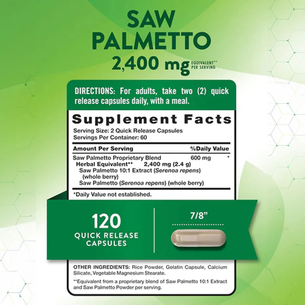 Saw Palmetto 2400 mg 120 Capsules