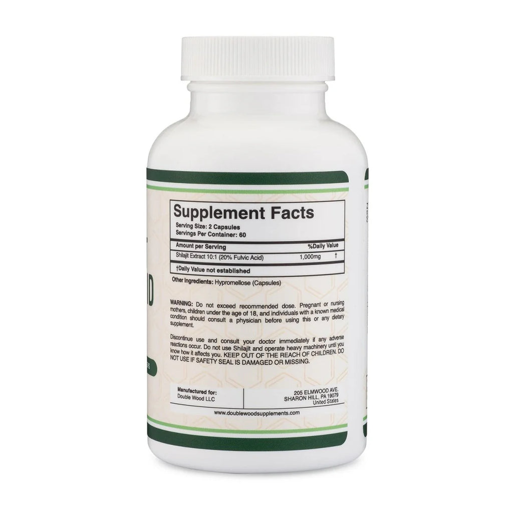 Shilajit Fulvic Acid 1000 mg 120 Capsules