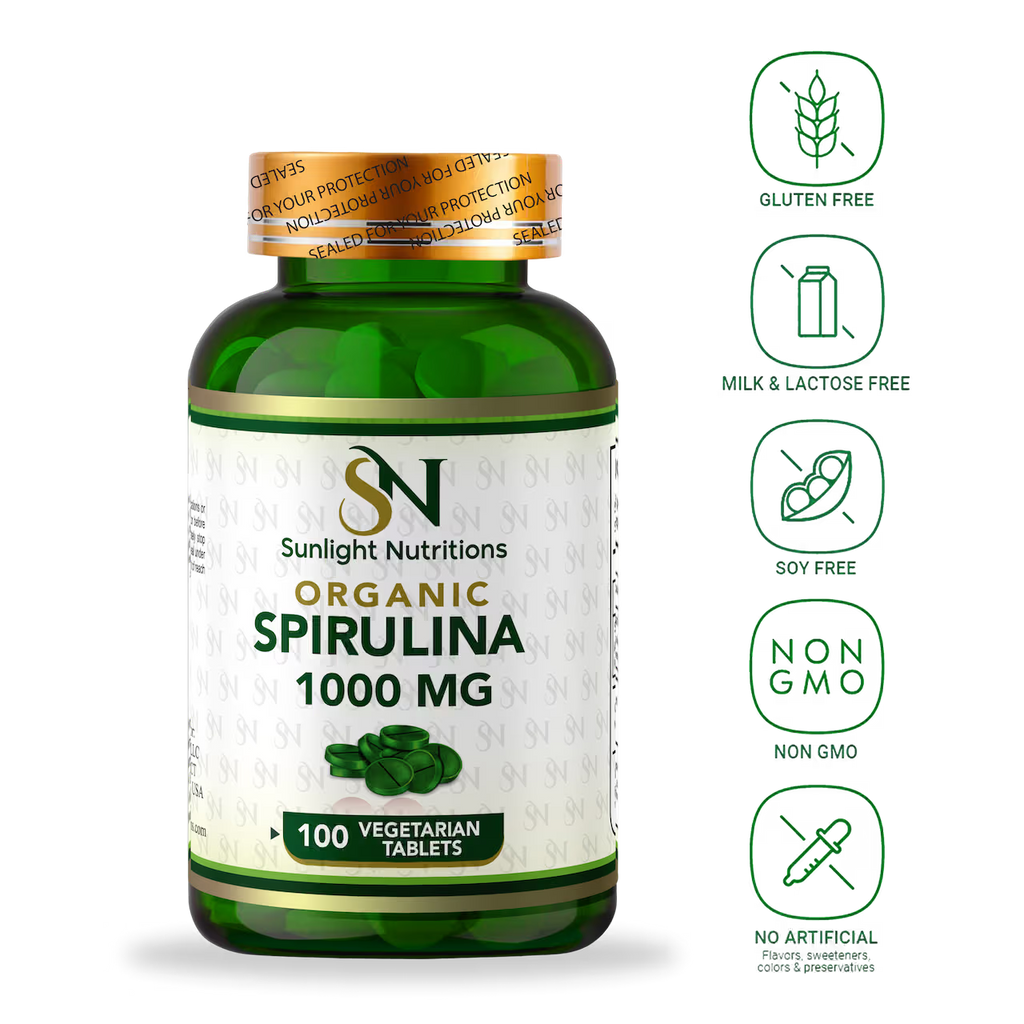 Spirulina 1000 mg 100 Tablets