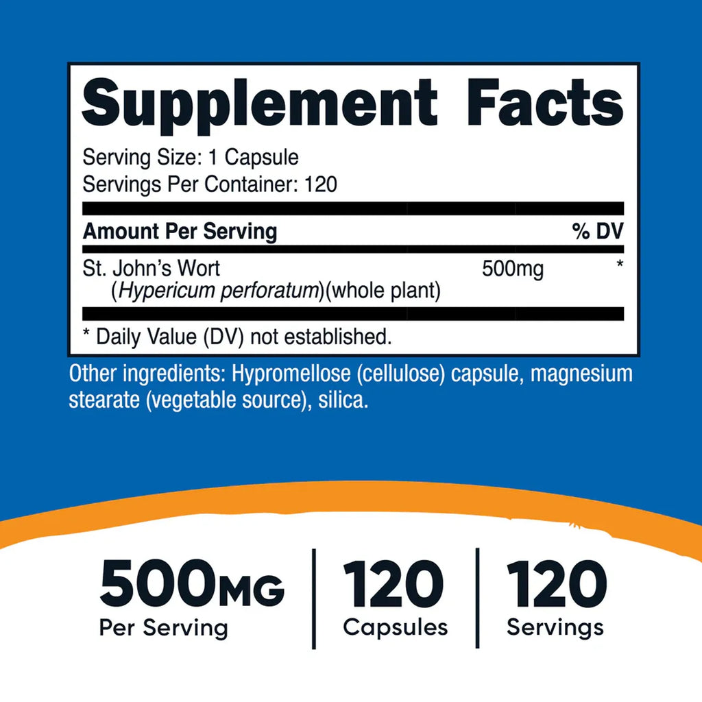 St. John’s Wort 500 mg 120 Capsules