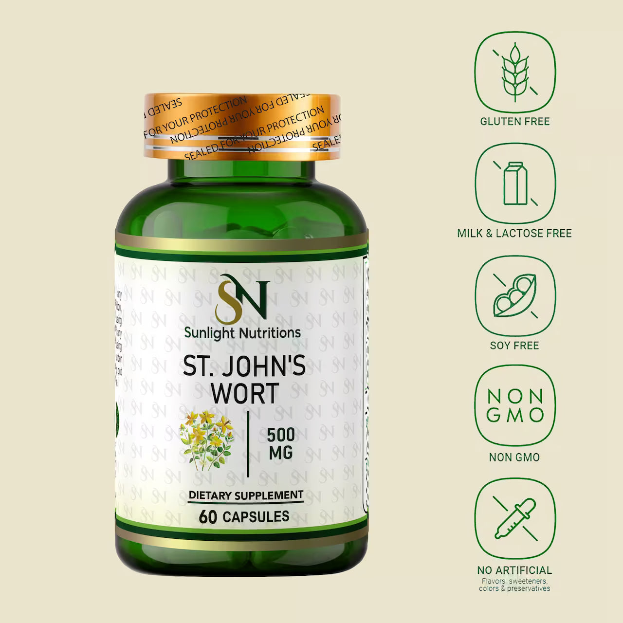 St. John's Wort 500 mg 60 Capsules
