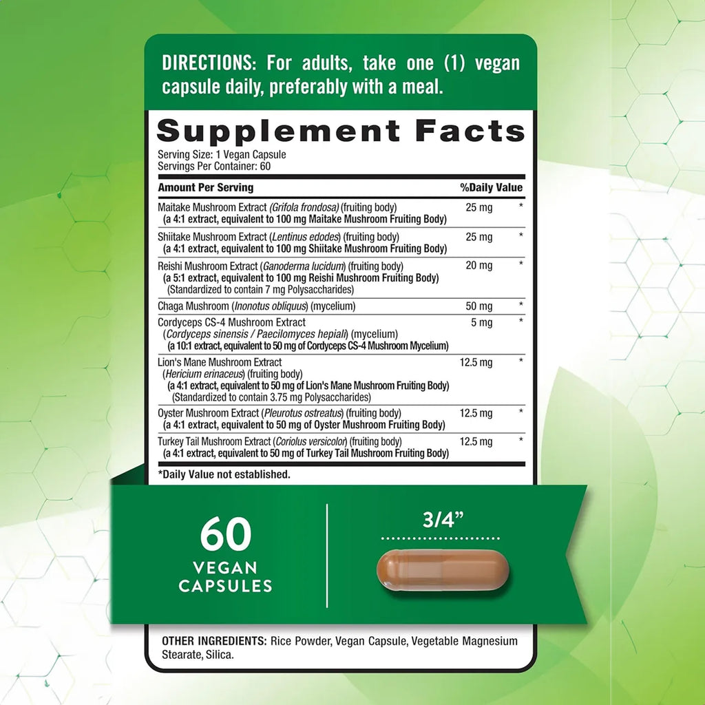 Super 8 Mushroom Complex 60 Capsules