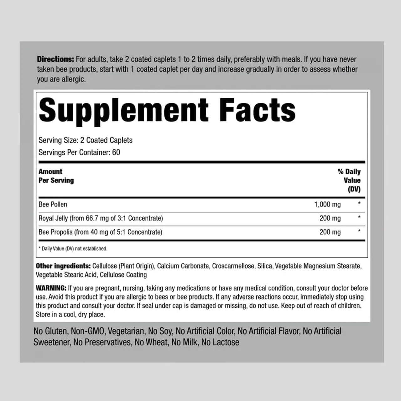 Supreme Bee Pollen Complex 1000 mg 120 Coated Caplets