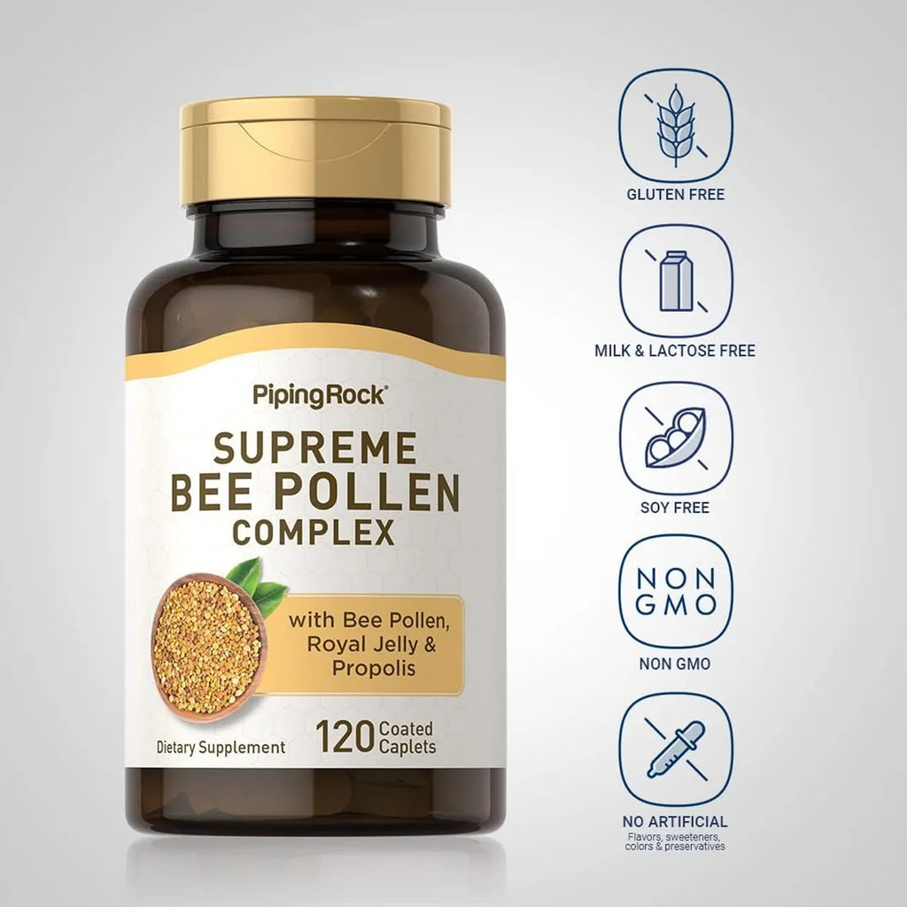Supreme Bee Pollen Complex 1000 mg 120 Coated Caplets