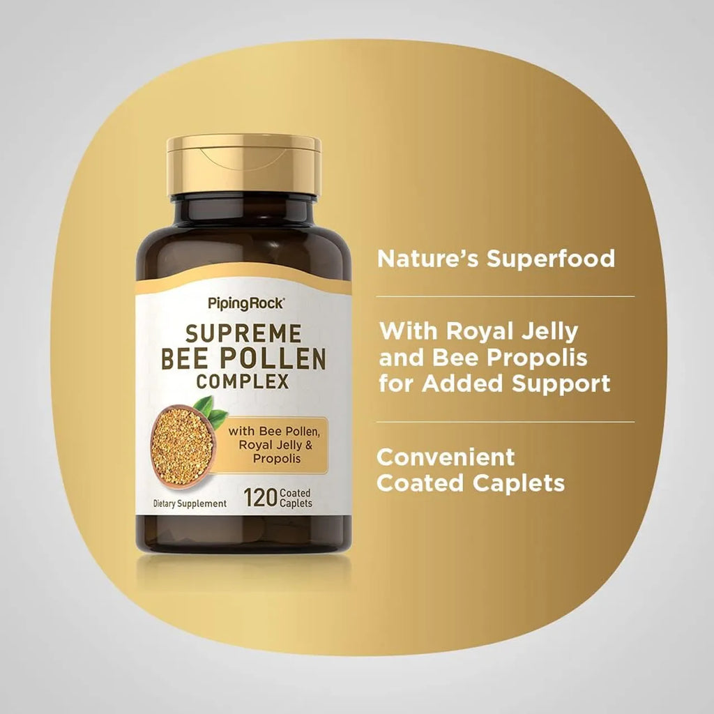 Supreme Bee Pollen Complex 1000 mg 120 Coated Caplets