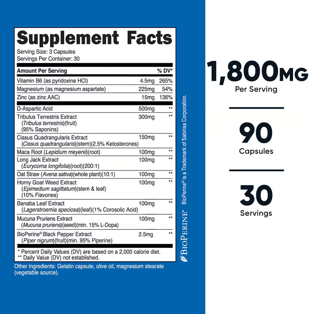 Testosterone Complex 1800 mg 90 Capsules