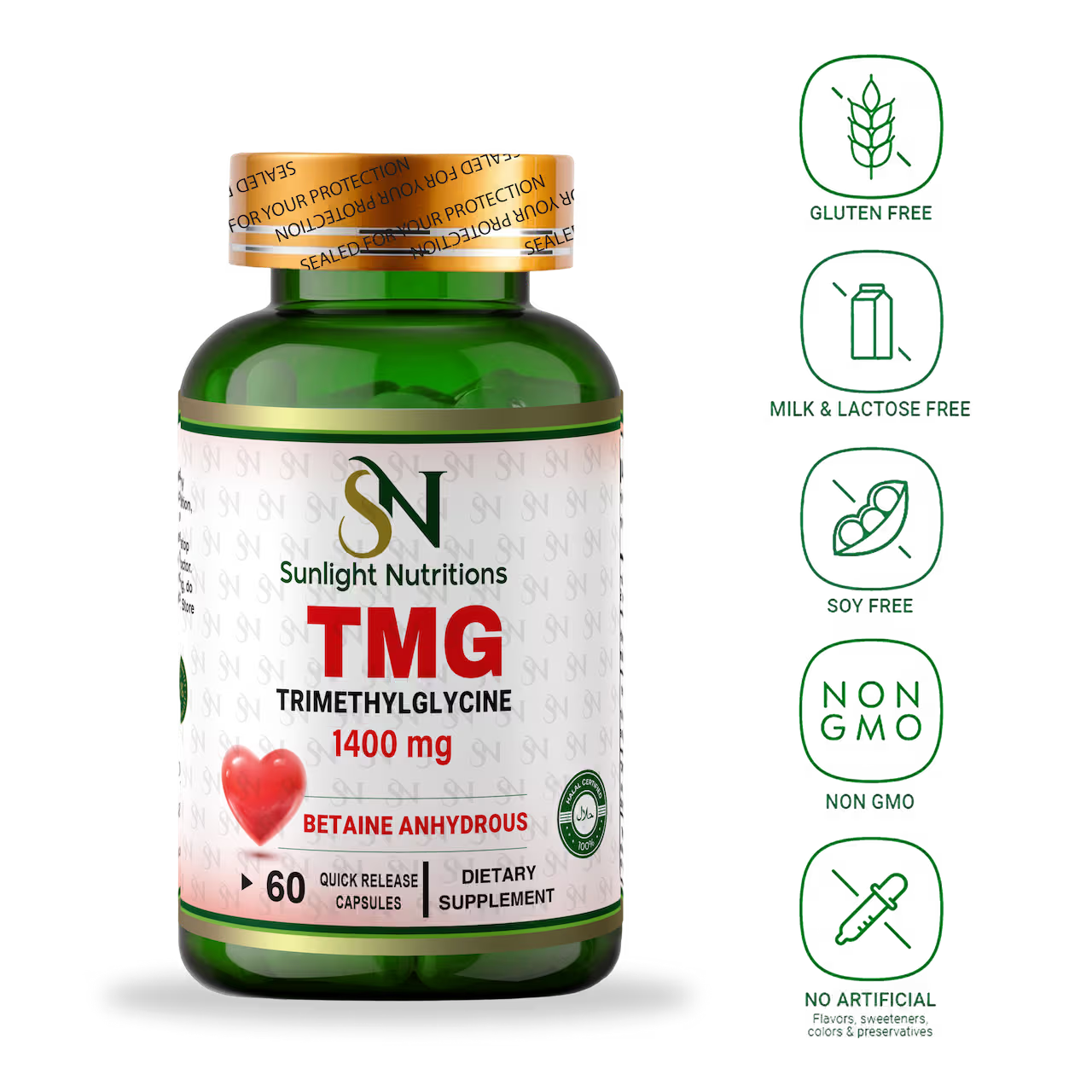 TMG 1400 mg 60 Capsules