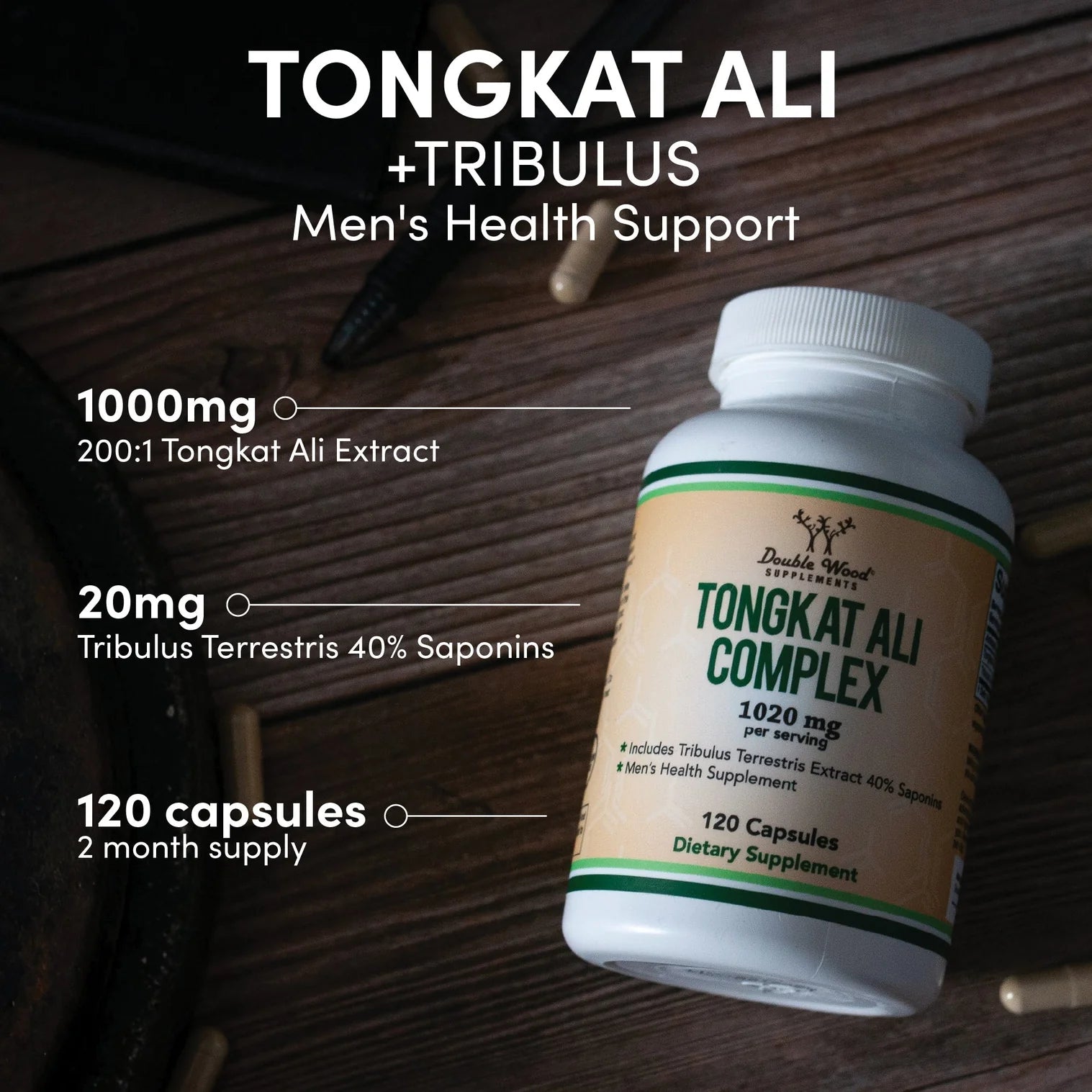 Tongkat Ali Complex  1020 mg 120 Capsules