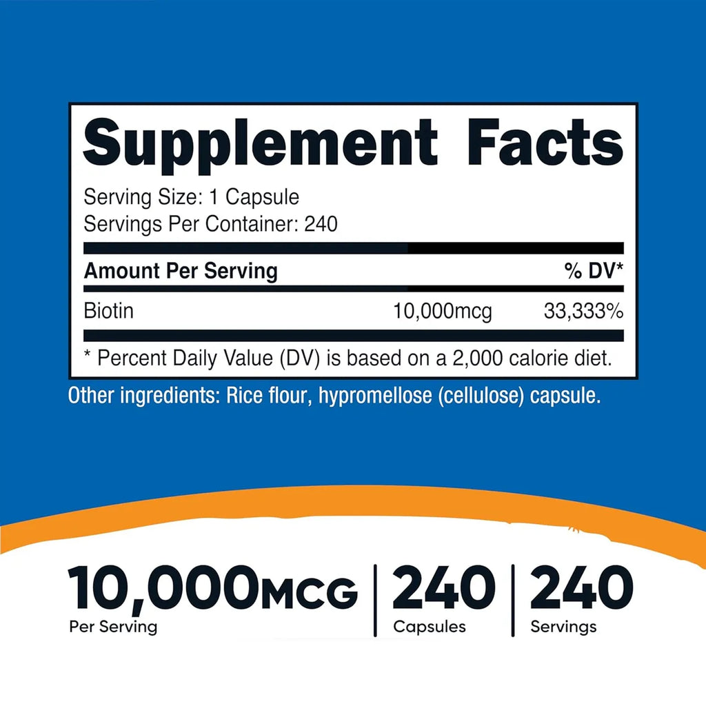 Transform Biotin 10000 mcg 240 Capsules