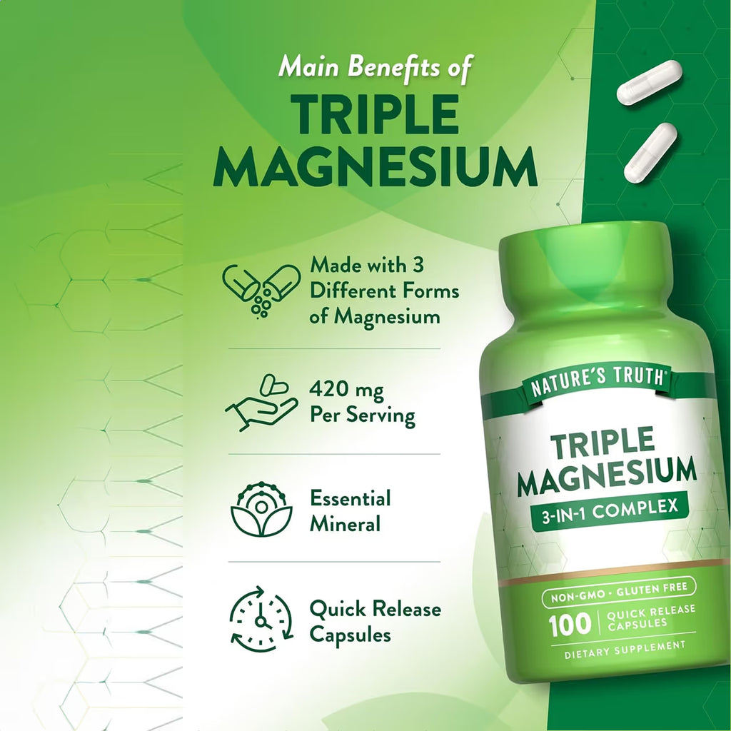 Triple Magnesium 420 mg 100 Capsules