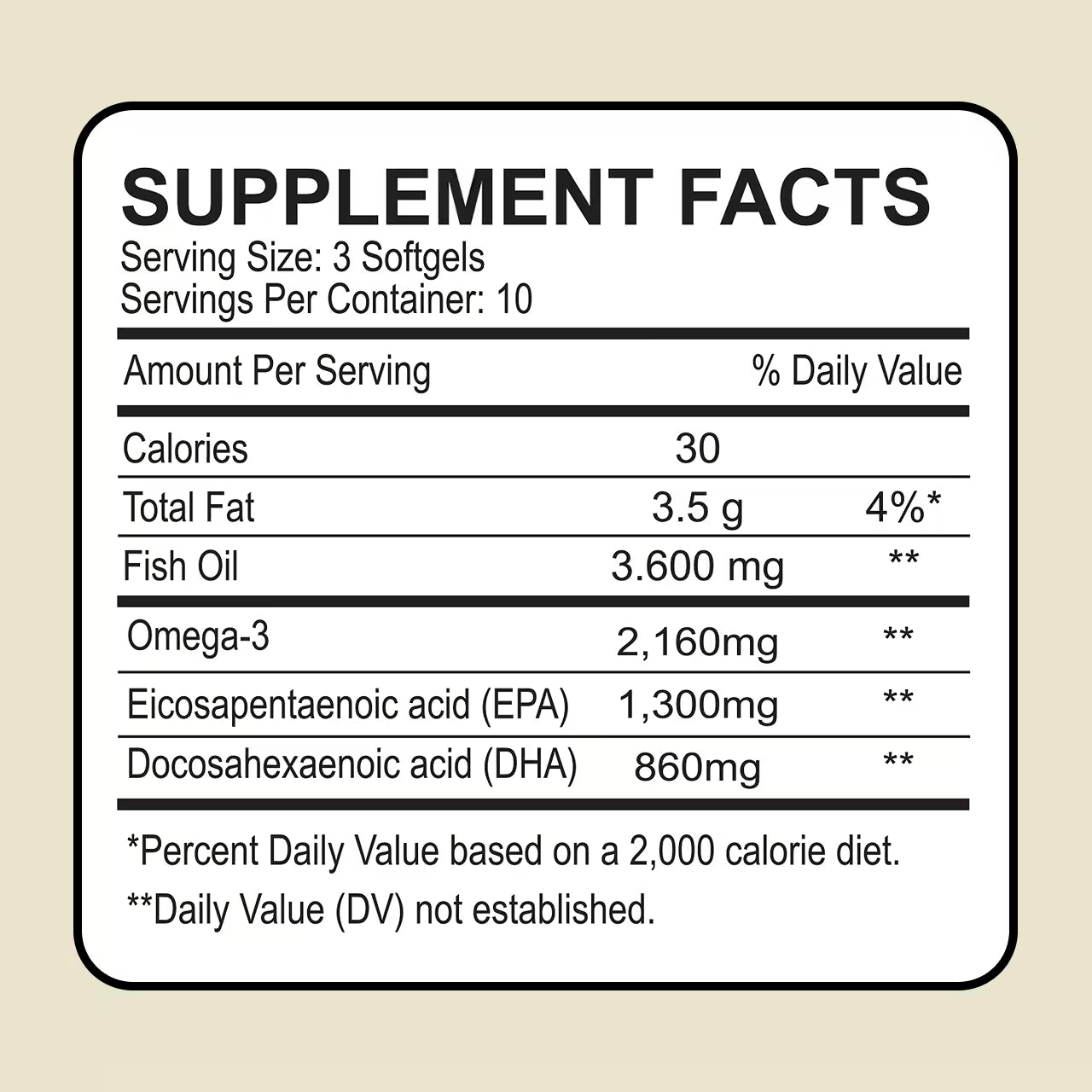 Triple Strength Omega-3 3600 mg 30 SOFTGELS