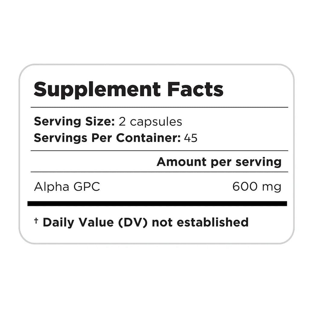 Type Zero Clean Alpha GPC Choline 600 mg 90 Capsules