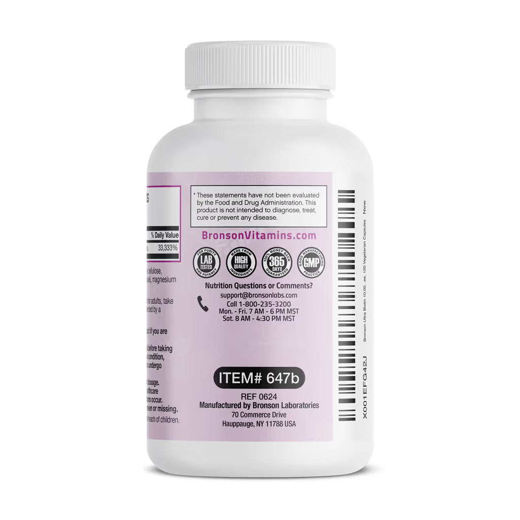 Ultra Biotin 10000 MCG 120 Capsules