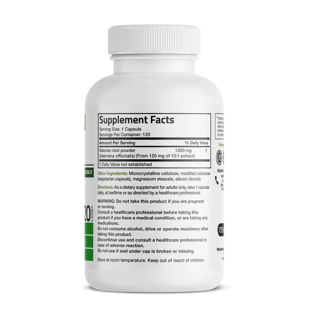 Valerian Root 1200 Mg 120 Capsules