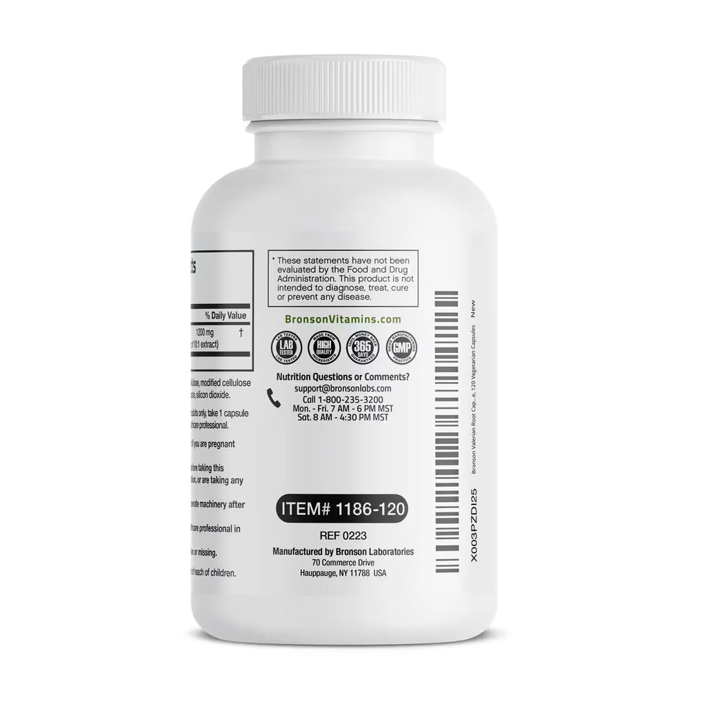 Valerian Root 1200 Mg 120 Capsules