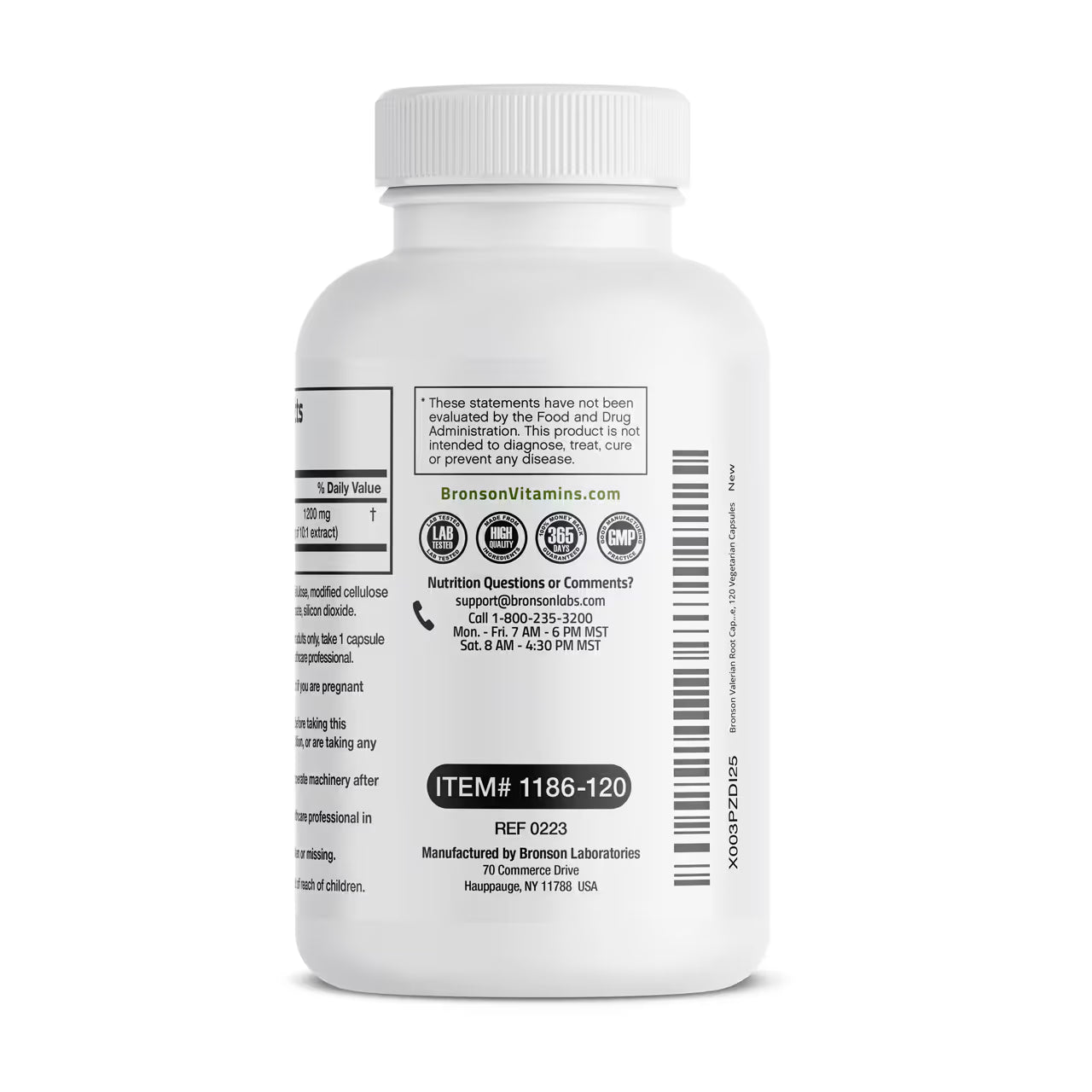 Valerian Root 1200 Mg 120 Capsules
