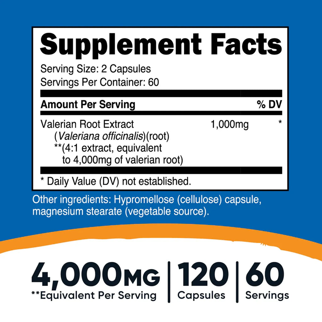 Valerian Root 4000 mg 120 Capsules