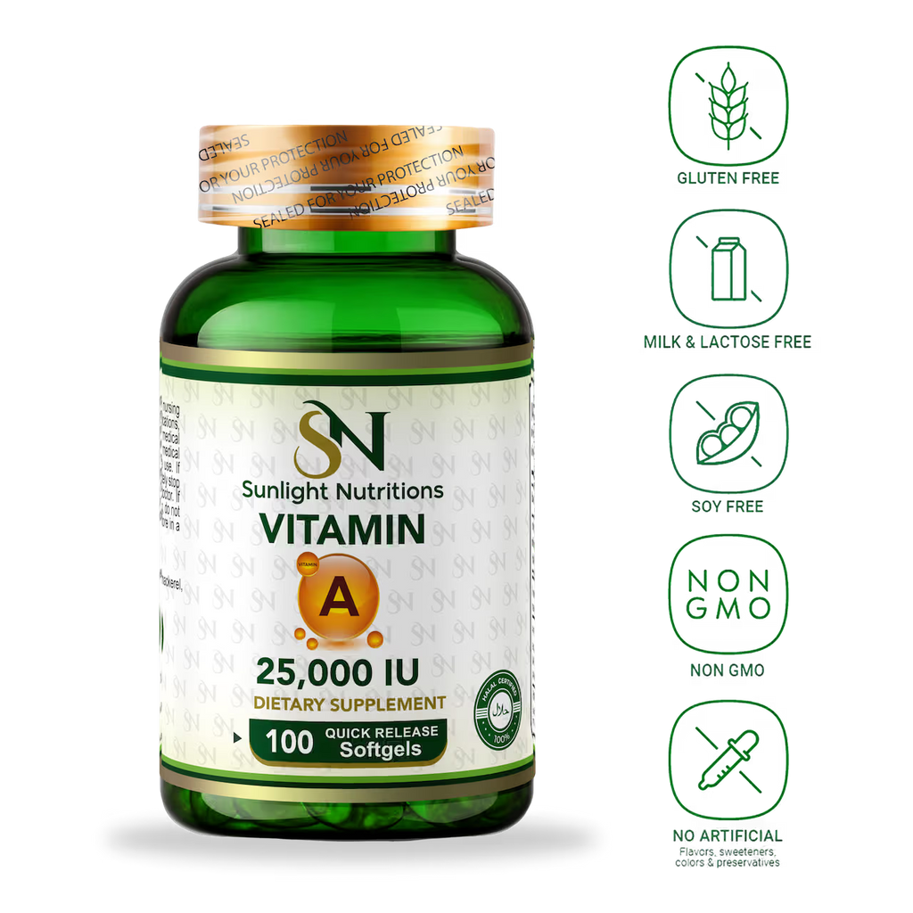 Vitamin A 25,000 IU 100 Softgels