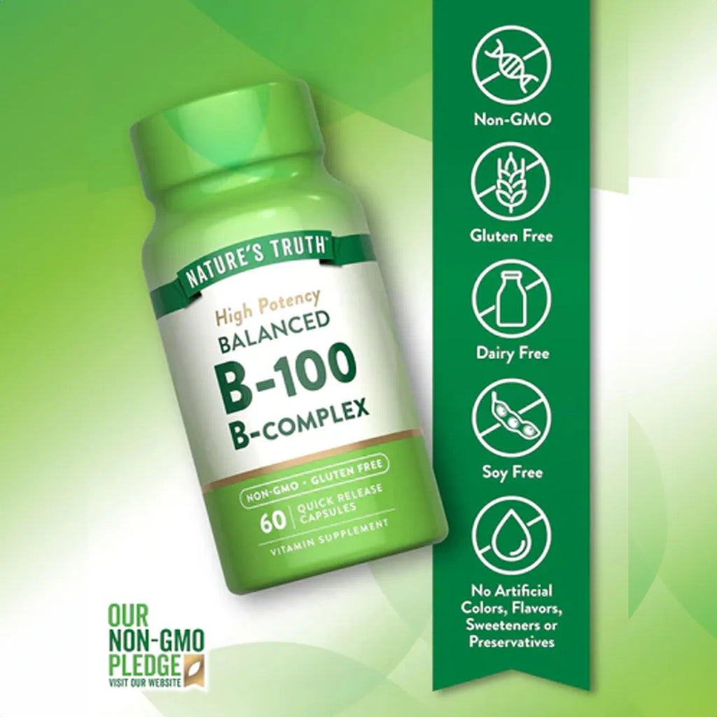 Vitamin B-100 B-Complex 60 Capsules