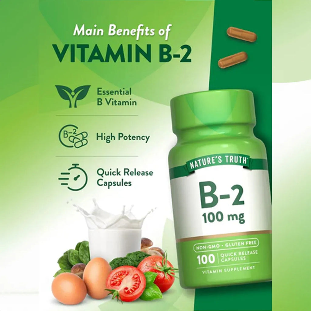 Vitamin B-2 100 mg 100 Capsules