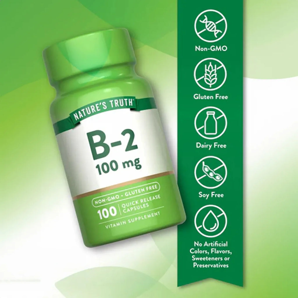 Vitamin B-2 100 mg 100 Capsules