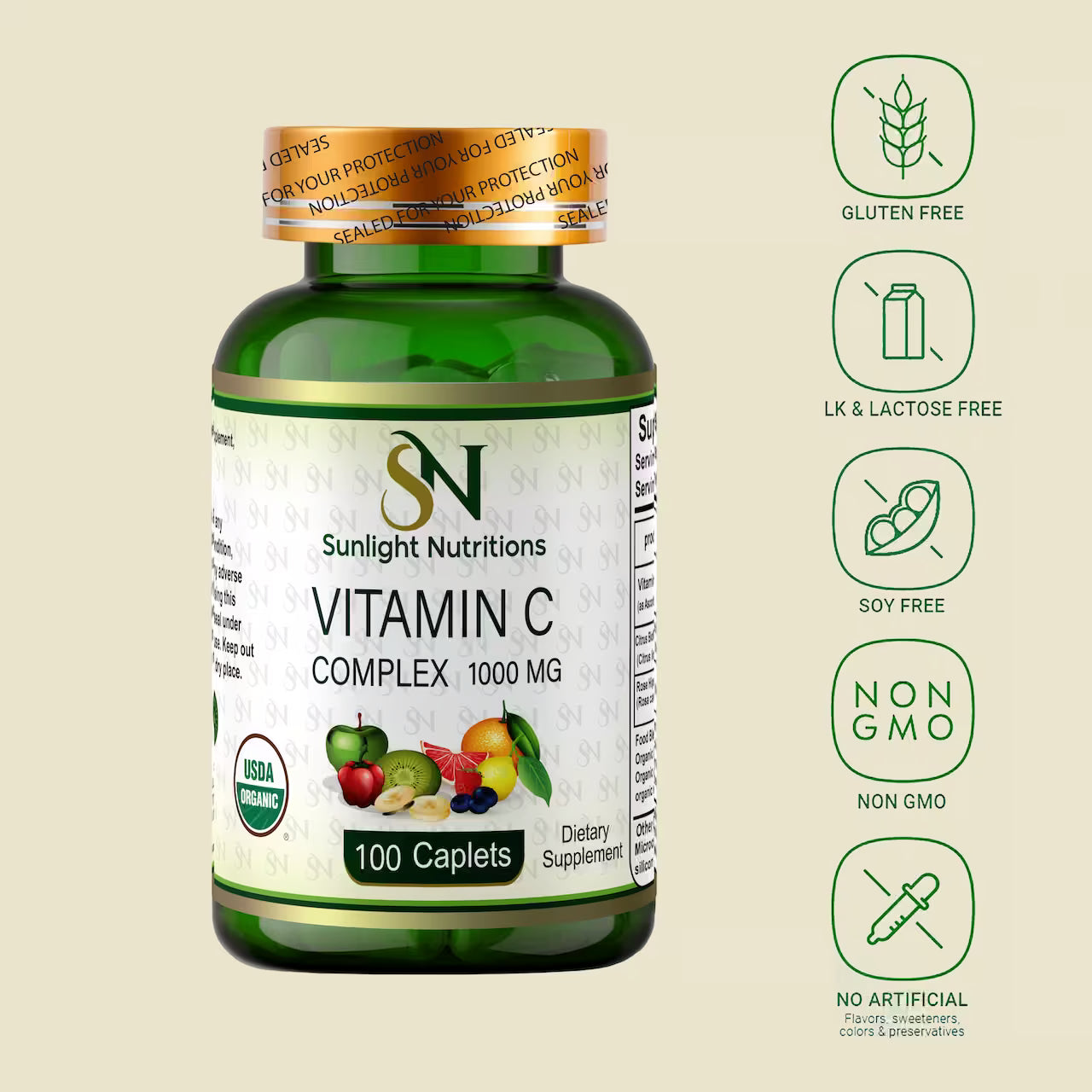 Vitamin C Complex 1000 mg 100 Caplets