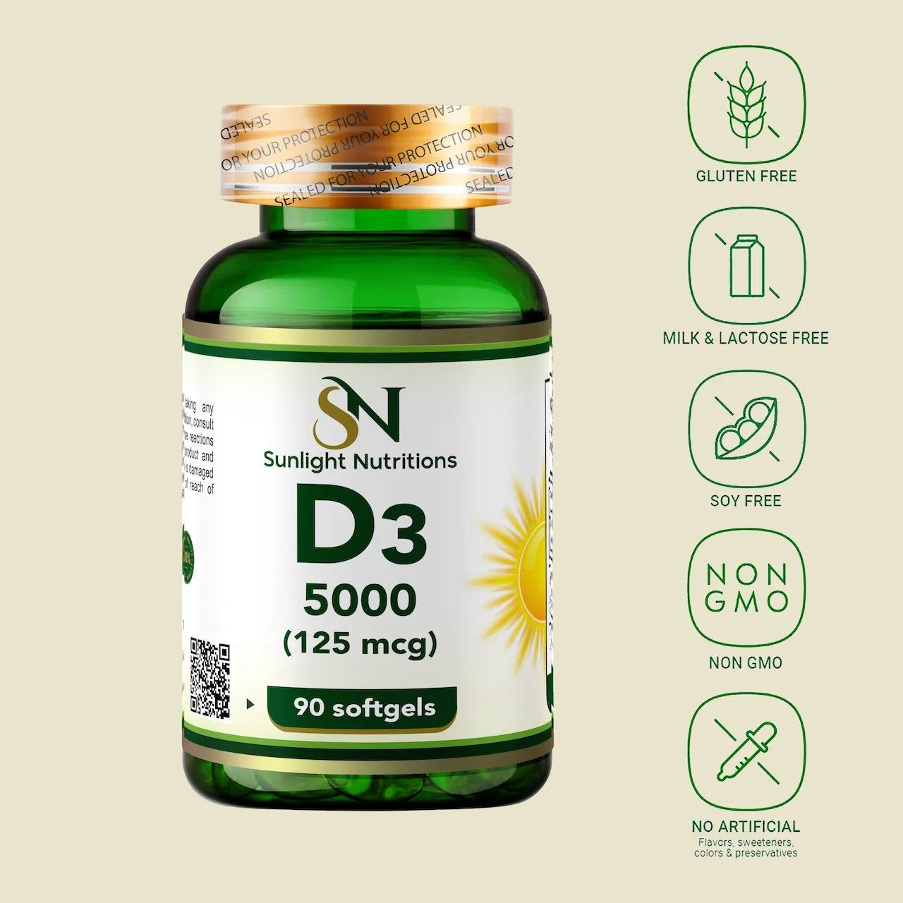 Vitamin D3 5000 IU 90 SOFTGELS