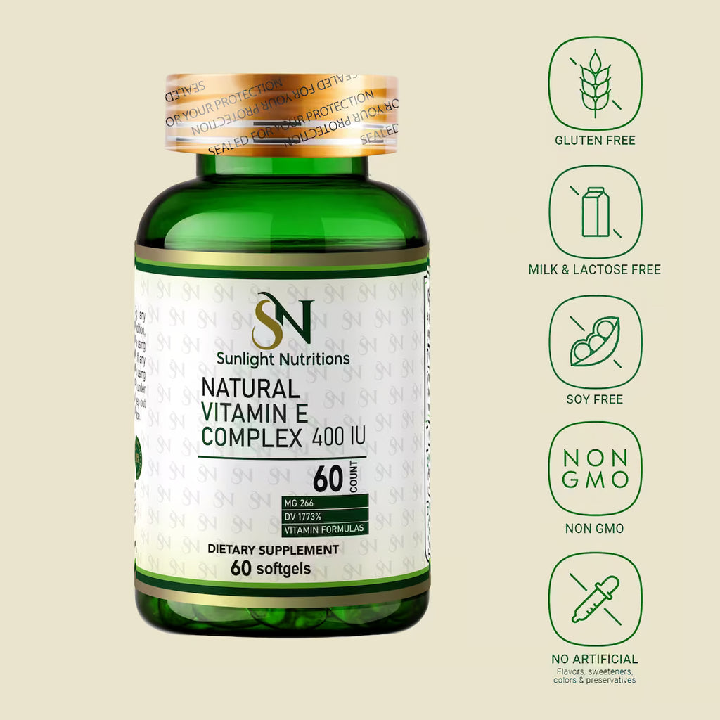 فيتامين E المركب 400 وحدة دولية 60 كبسولة هلامية
