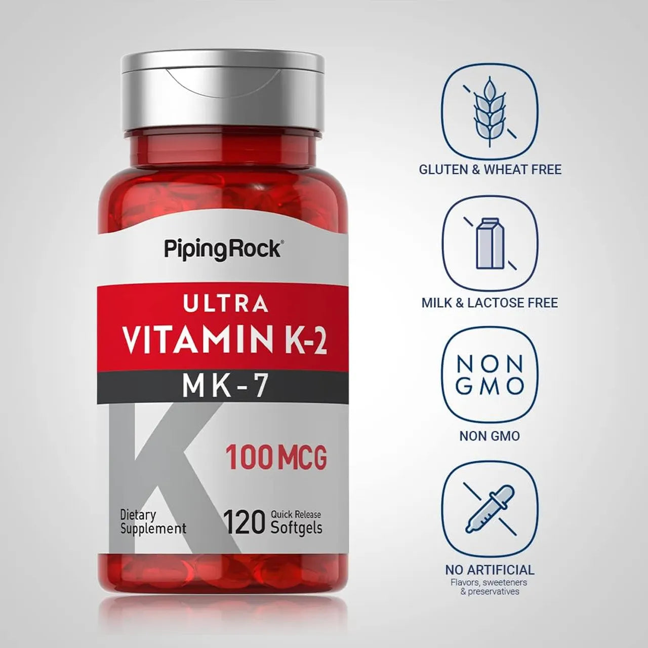 Vitamin K-2 with MK-7 100 mcg 120 Capsules