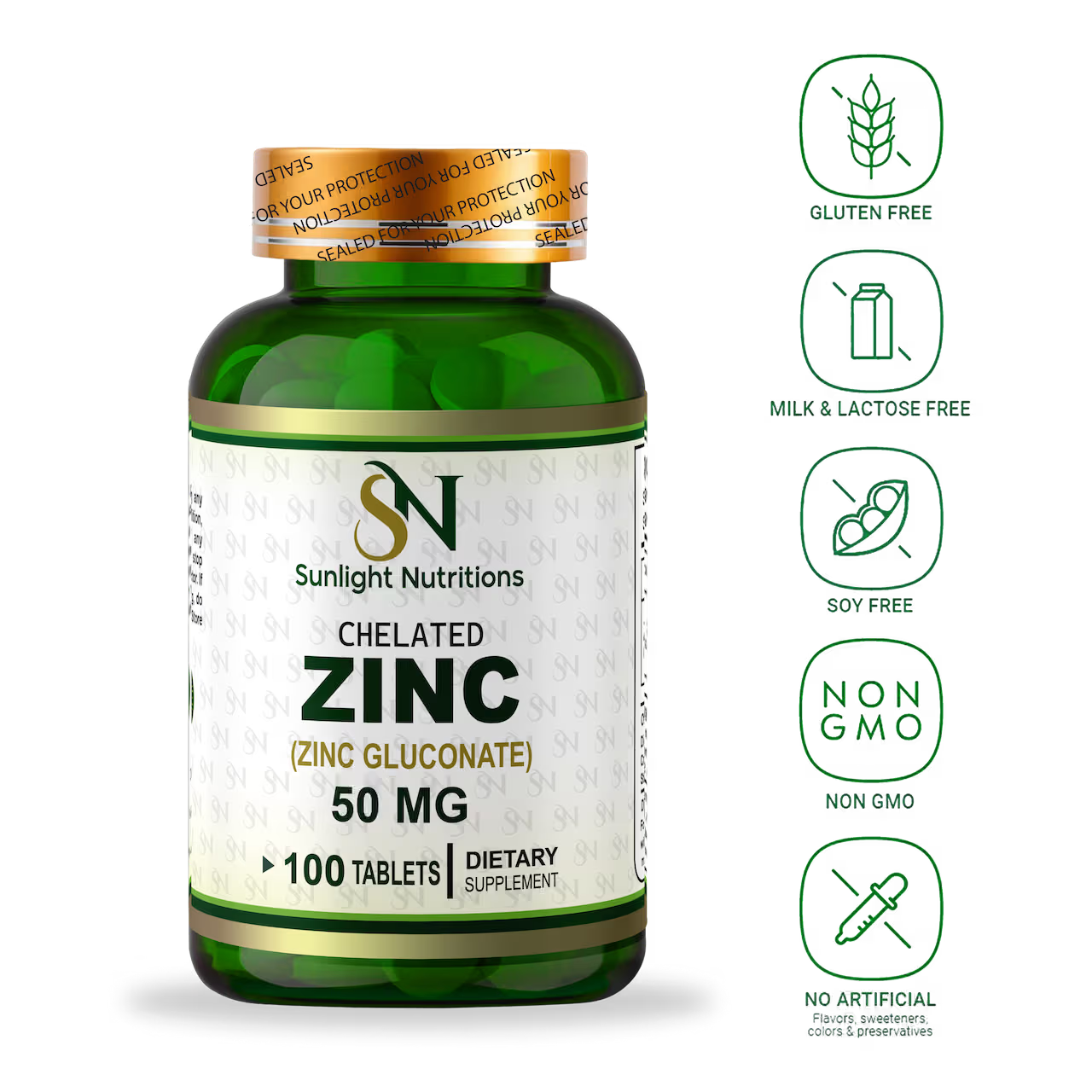 Zinc 50 mg 100 Tablets